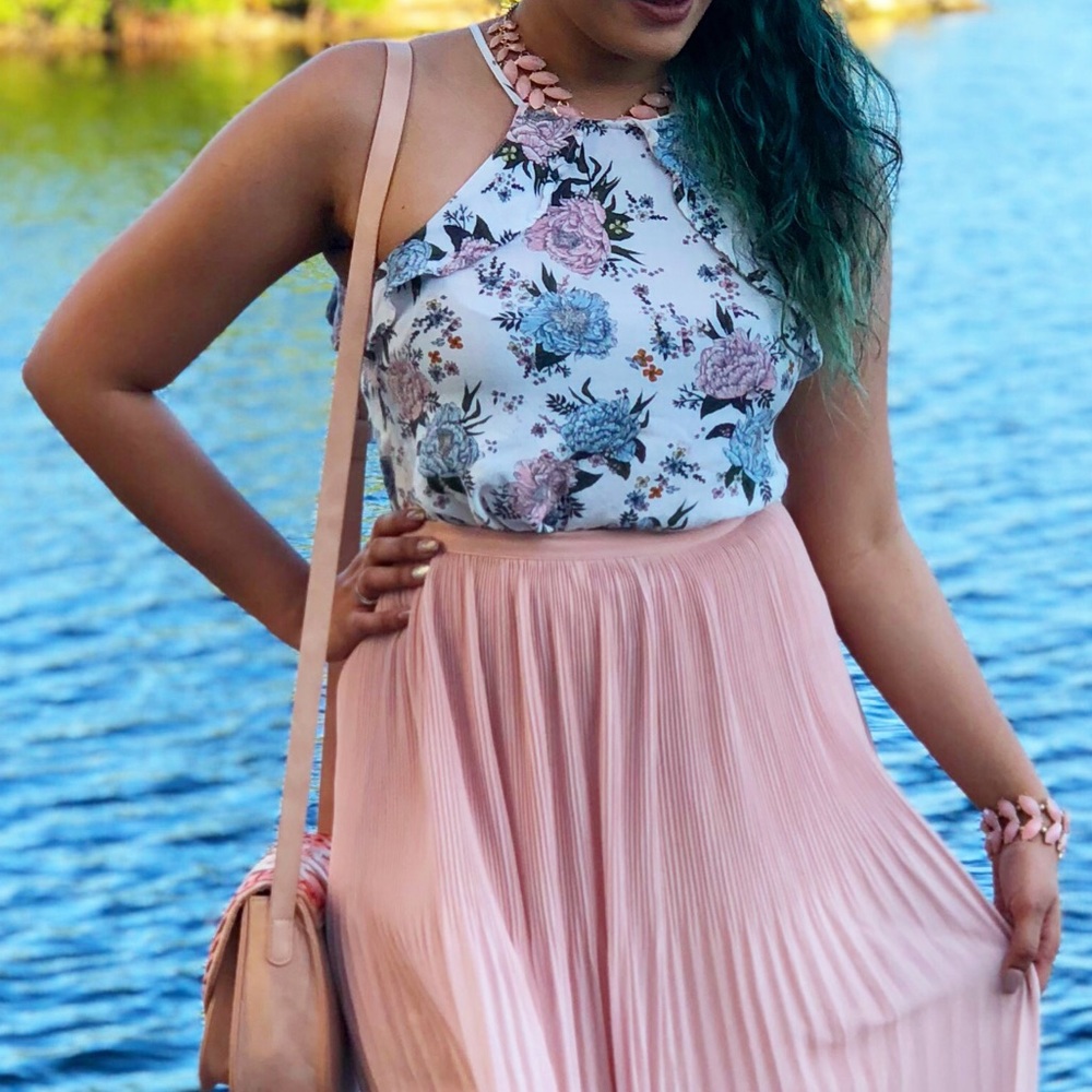 Pastel floral flowy top H&M